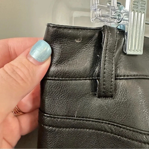 Avec Les Filles Anthropologie Lettie Straight Ankle Faux Leather Vegan Pants 6 - Picture 7 of 8